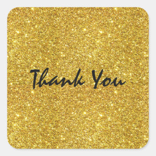 Gold Glitter Sparkle Glam Party Sticker