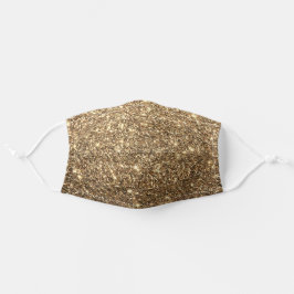 Gold Glitter Sparkle Glam Stoffen Mondkapje