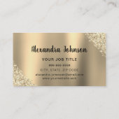 Gold Glitter Sparkle Hair Makeup Visitekaartje (Achterkant)