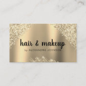 Gold Glitter Sparkle Hair Makeup Visitekaartje (Voorkant)