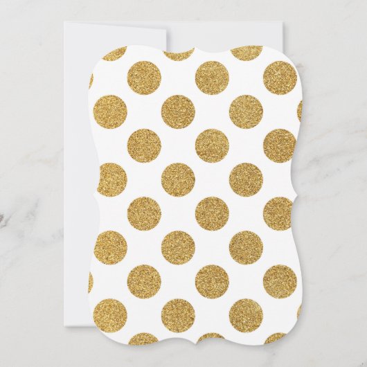 Gold Glitter Sparkle Zesde Verjaardag Uitnodigen Kaart (Achterkant)