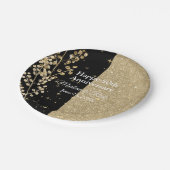 Gold Glitter Sparkles Elegant Black Calligraphy Papieren Bordje (Gekanteld)