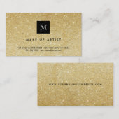 Gold Glitter Sparkles Moderne Hip Chic-profielkaar Visitekaartje (Voorkant / Achterkant)