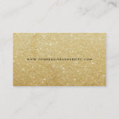 Gold Glitter Sparkles Moderne Hip Chic-profielkaar Visitekaartje (Achterkant)