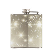 Gold Glitter Sparkles Wedding Heupfles (Achterkant)