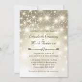 Gold Glitter Sparkles Wedding Kaart (Voorkant)