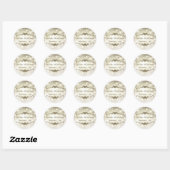 Gold Glitter Sparkles Wedding Ronde Sticker (Vel)