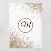 Gold Glitter Sparkles White Programs Programmakaart (Achterkant)