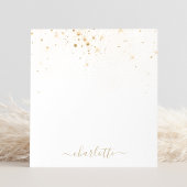 Gold Glitter Sparkly Elegant Glamoureus Script Notitieblok