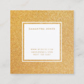 Gold Glitter Sparkly Moderne Interior Designer Vierkante Visitekaartje (Achterkant)