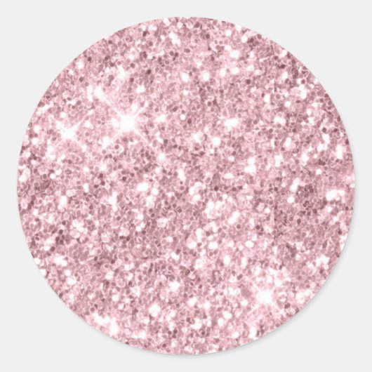 Gold Glitter Sparkly Pink Blank Ronde Sticker (Voorkant)