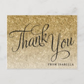 Gold Glitter Speciaal bedankt Briefkaart (Voorkant)