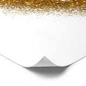 Gold Glitter Spill Sweet 16 Heart Party Banner Poster (Hoek)