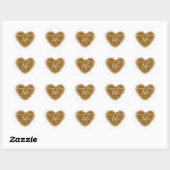 Gold Glitter Spill Sweet 16 Heart Party Stickers (Vel)