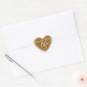 Gold Glitter Spill Sweet 16 Heart Party Stickers (Envelop)