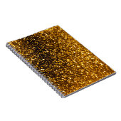 Gold Glitter Spiral-laptop Notitieboek (Rechterzijde)