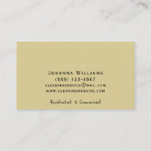 Gold Glitter Spray Bottle Luxury Cleaning Services Visitekaartje (Achterkant)