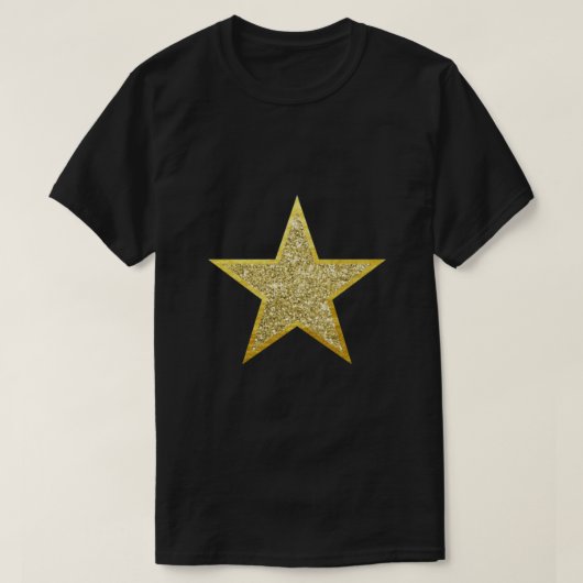 Gold Glitter Star Classic T-shirt (Design voorkant)