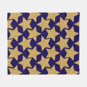 Gold Glitter Star Fleece Deken (Voorkant (Horizontaal))