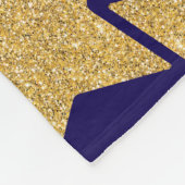Gold Glitter Star Fleece Deken (Hoek)