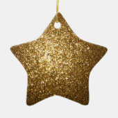 Gold Glitter Star Ornament (Voorkant)