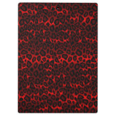 Gold Glitter Starlights en Red Leopard Skin Design Klembord (Achterkant)