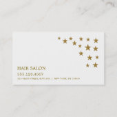 Gold Glitter Stars Appointment Card Afsprakenkaartje (Achterkant)