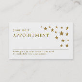 Gold Glitter Stars Appointment Card Afsprakenkaartje (Voorkant)