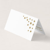 Gold Glitter Stars Appointment Card Visitekaartje (Achterkant)