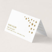 Gold Glitter Stars Appointment Card Visitekaartje (Voorkant)