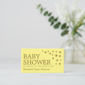 Gold Glitter Stars, Baby shower Ticket Invitation (Staand voorkant)