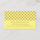Gold Glitter Stars, Baby shower Ticket Invitation (Achterkant)