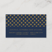 Gold Glitter Stars, Bachelor Party Ticket Invite (Achterkant)