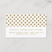 Gold Glitter Stars, Bachelorette Party Ticket (Achterkant)