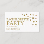 Gold Glitter Stars, Bachelorette Party Ticket (Voorkant)