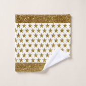 Gold glitter stars bath towel set bad handdoek (Wasdoekje)