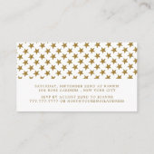 Gold Glitter Stars, Birthday Party Ticket (Achterkant)