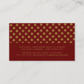 Gold Glitter Stars, Birthday Party Ticket (Achterkant)