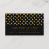 Gold Glitter Stars, Birthday Party Ticket (Achterkant)