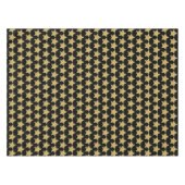 Gold Glitter Stars Black Tafelkleed (Voorkant (Horizontaal))