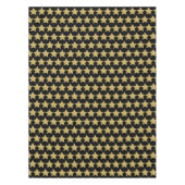 Gold Glitter Stars Black Tafelkleed (Voorkant)