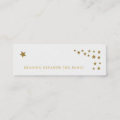 Gold Glitter Stars Bladwijzer Card Mini Visitekaartje (Voorkant)
