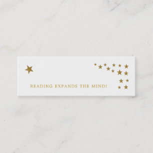 Gold Glitter Stars Bladwijzer Card Mini Visitekaartje