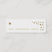 Gold Glitter Stars Bladwijzer Card Mini Visitekaartje (Achterkant)