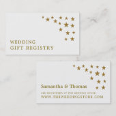 Gold Glitter Stars Cadeaukaart Afsprakenkaartje (Voorkant / Achterkant)