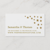 Gold Glitter Stars Cadeaukaart Afsprakenkaartje (Achterkant)