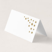 Gold Glitter Stars Cadeaukaart Visitekaartje (Achterkant)