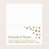 Gold Glitter Stars Cadeaukaart Visitekaartje (Binnenkant ongevouwen)