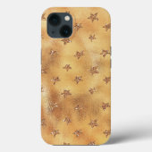 Gold Glitter Stars Case-Mate iPhone Case (Achterkant)