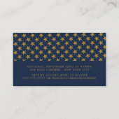 Gold Glitter Stars, Engagement Party Ticket Invite (Achterkant)